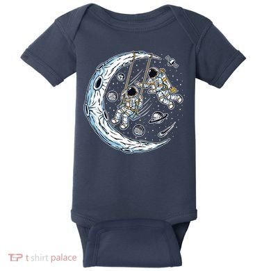 Astronauts Moon Swinging Baby Bodysuit