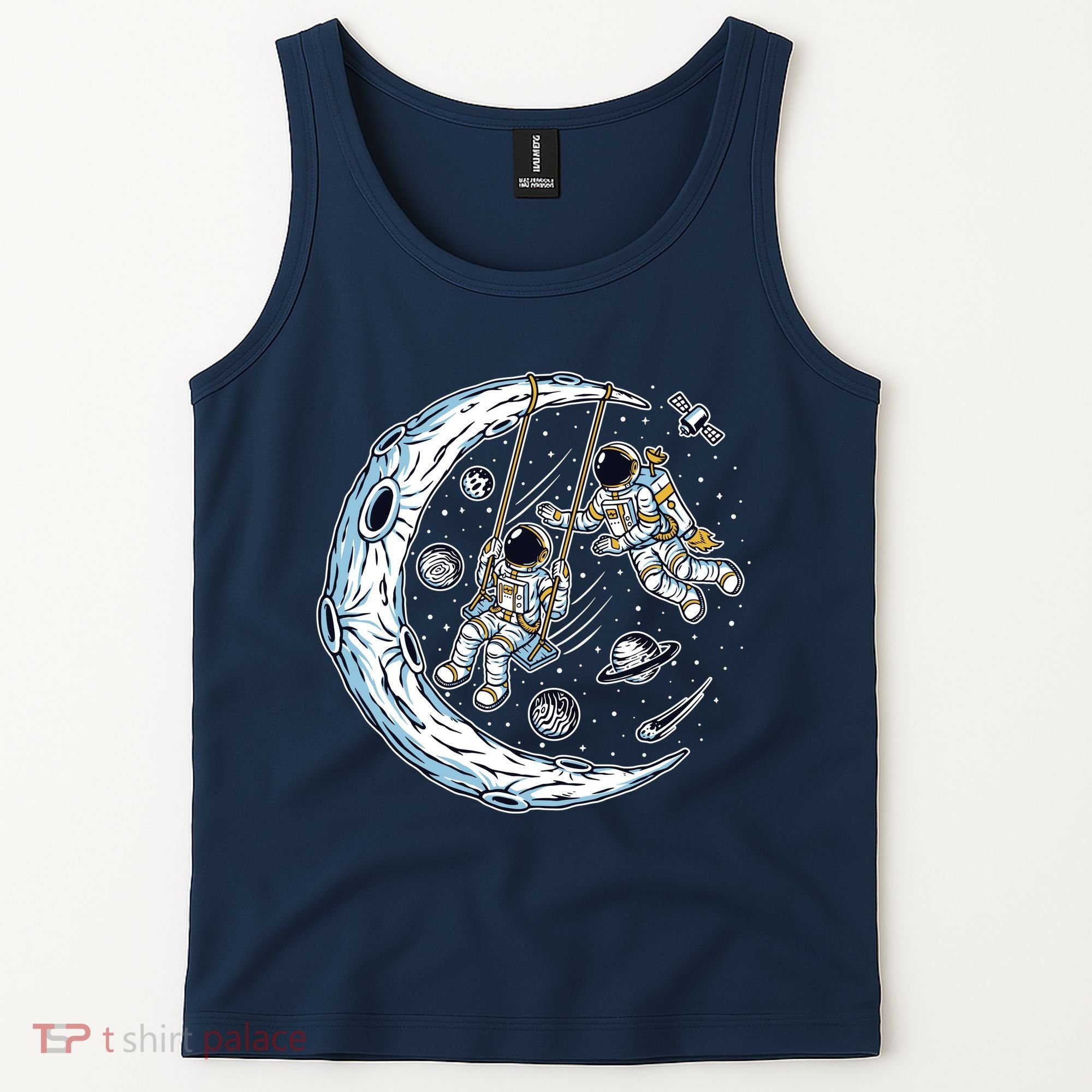 Astronauts Moon Swinging Tank Top