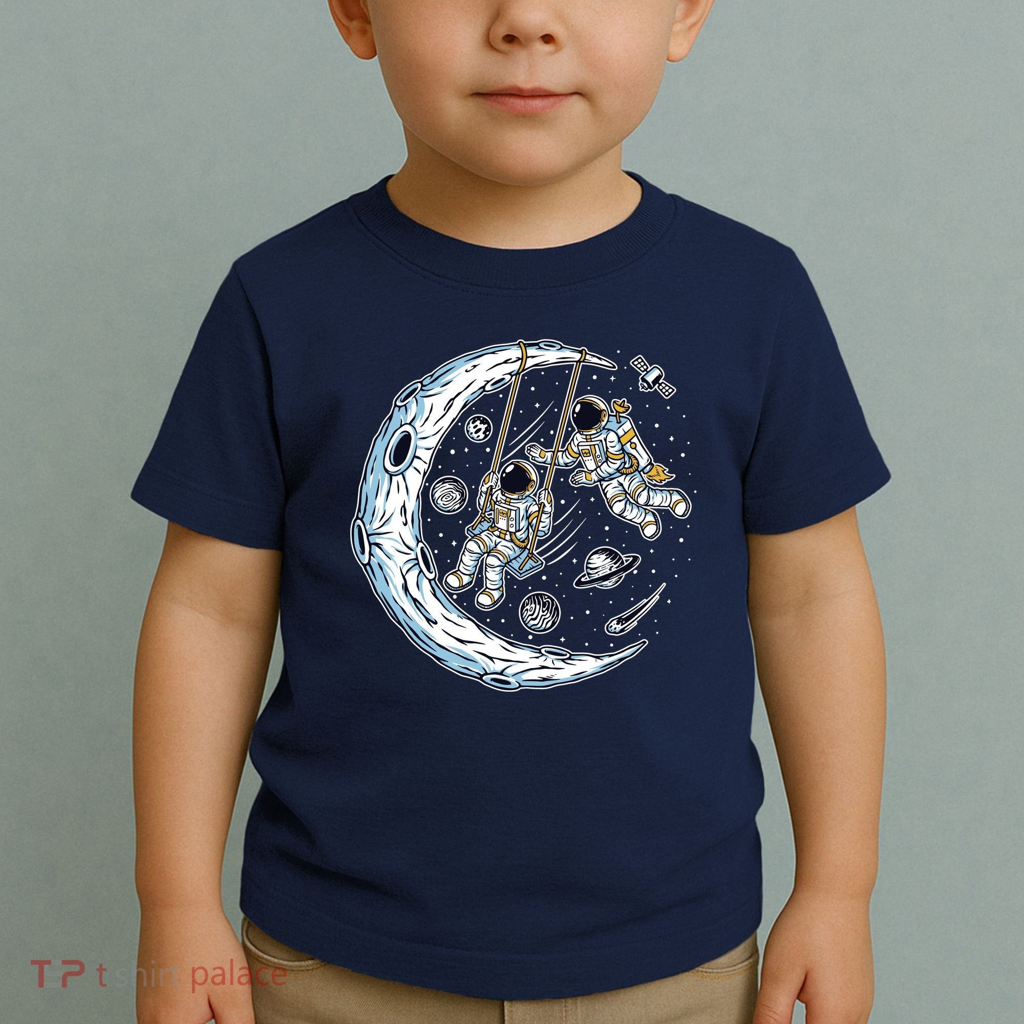 Astronauts Moon Swinging Toddler T-Shirt