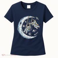 Astronauts Moon Swinging Women's T-Shirt thumb 0