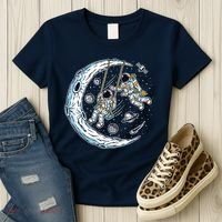 Astronauts Moon Swinging Women's T-Shirt thumb 3