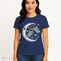 Astronauts Moon Swinging Women's T-Shirt thumb 4