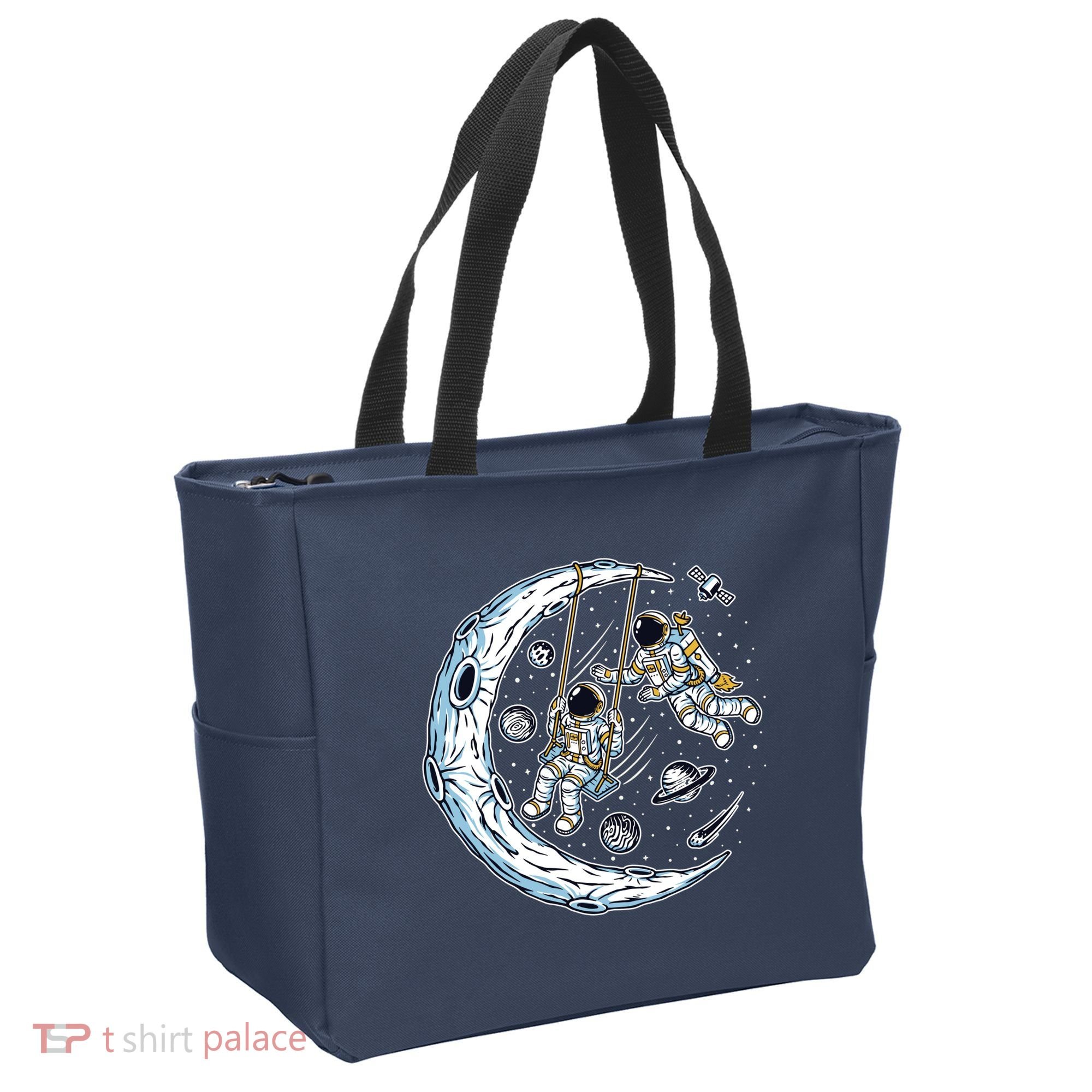 Astronauts Moon Swinging Tote Bag