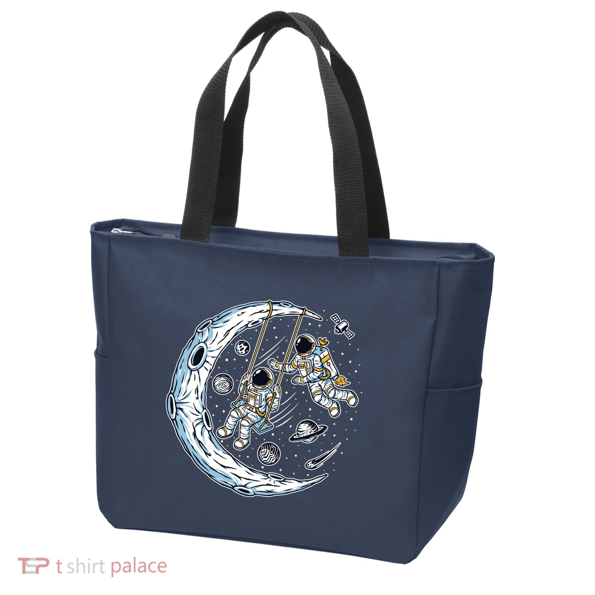 Astronauts Moon Swinging Tote Bag