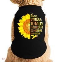 Autism Sunflower Unique Totally Intelligent Mysterious Doggie Tank thumb 0