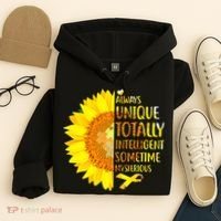 Autism Sunflower Unique Totally Intelligent Mysterious Hoodie thumb 4