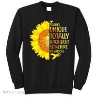 Autism Sunflower Unique Totally Intelligent Mysterious Sweatshirt thumb 0