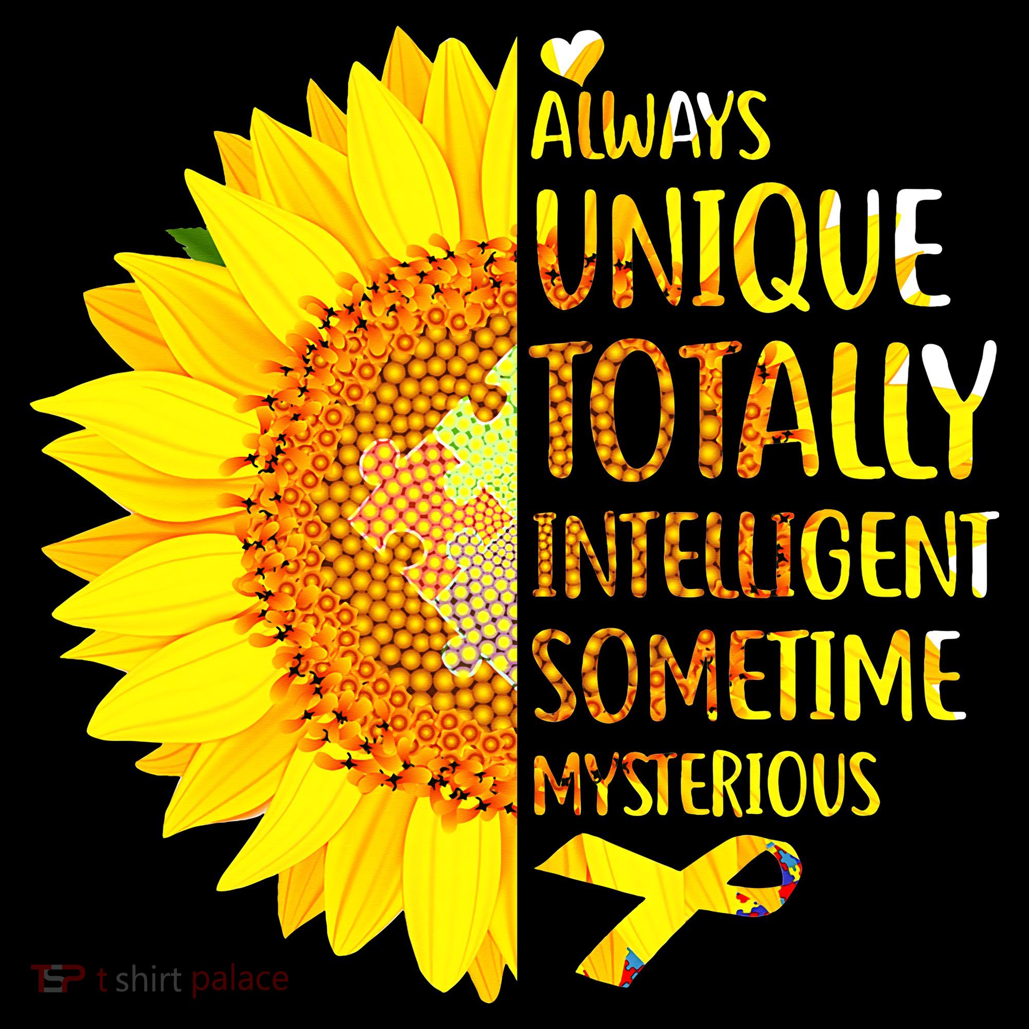 Autism Sunflower Unique Totally Intelligent Mysterious Sweatshirt