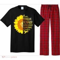 Autism Sunflower Unique Totally Intelligent Mysterious Pajama Set thumb 0