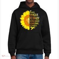 Autism Sunflower Unique Totally Intelligent Mysterious District V.I.T. Heavyweight Hoodie thumb 0