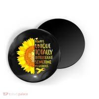 Autism Sunflower Unique Totally Intelligent Mysterious Magnet thumb 0