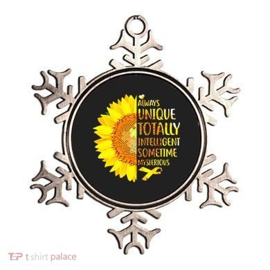 Autism Sunflower Unique Totally Intelligent Mysterious Ornament