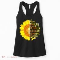Autism Sunflower Unique Totally Intelligent Mysterious Women's Tank Top thumb 0