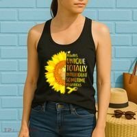 Autism Sunflower Unique Totally Intelligent Mysterious Women's Tank Top thumb 2