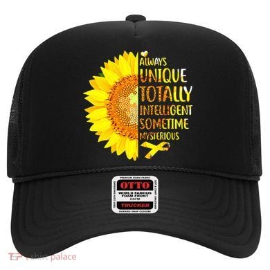Autism Sunflower Unique Totally Intelligent Mysterious Hat