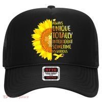 Autism Sunflower Unique Totally Intelligent Mysterious Hat thumb 0