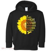 Autism Sunflower Unique Totally Intelligent Mysterious Toddler Hoodie thumb 0