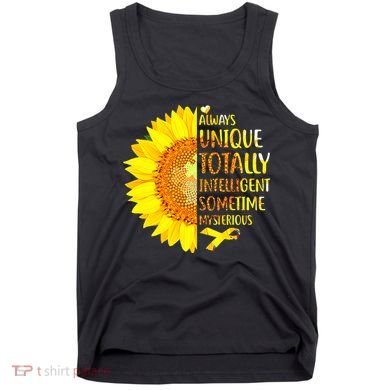 Autism Sunflower Unique Totally Intelligent Mysterious Tank Top