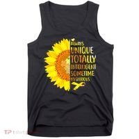 Autism Sunflower Unique Totally Intelligent Mysterious Tank Top thumb 0