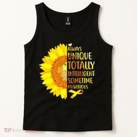Autism Sunflower Unique Totally Intelligent Mysterious Tank Top thumb 2
