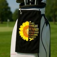 Autism Sunflower Unique Totally Intelligent Mysterious Golf Towel thumb 2