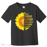 Autism Sunflower Unique Totally Intelligent Mysterious Toddler T-Shirt thumb 0