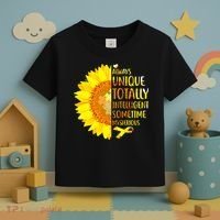 Autism Sunflower Unique Totally Intelligent Mysterious Toddler T-Shirt thumb 3