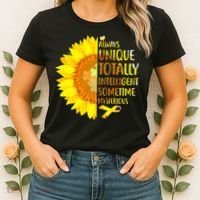 Autism Sunflower Unique Totally Intelligent Mysterious Women's T-Shirt thumb 2