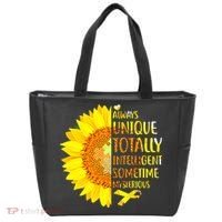 Autism Sunflower Unique Totally Intelligent Mysterious Tote Bag thumb 0