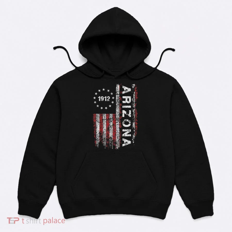 Arizona State Us Flag Vintage Hoodie