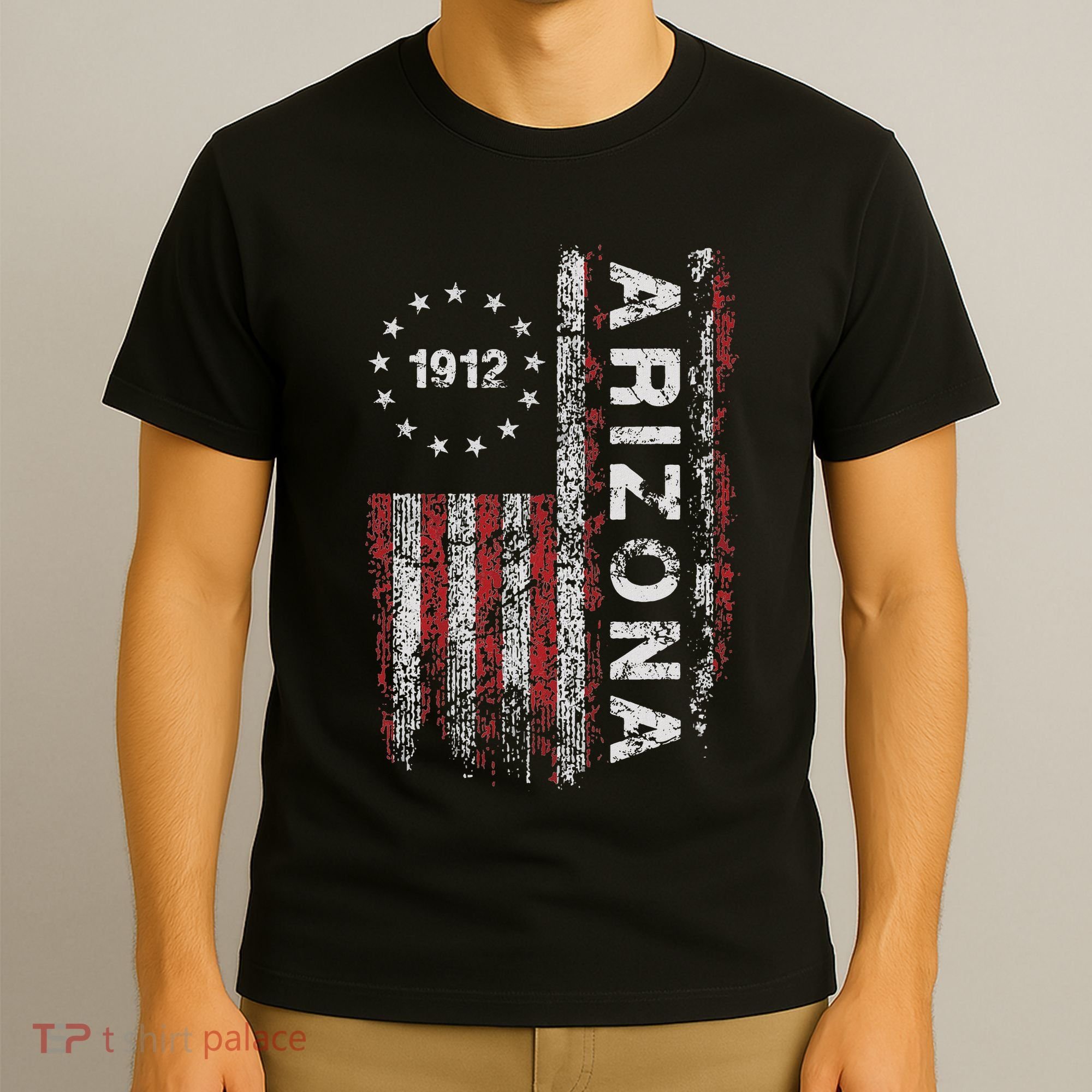 Arizona State Us Flag Vintage T-Shirt