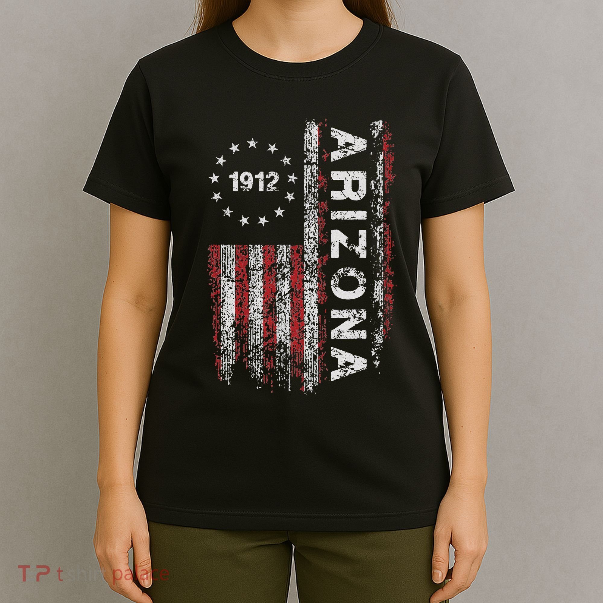 Arizona State Us Flag Vintage T-Shirt