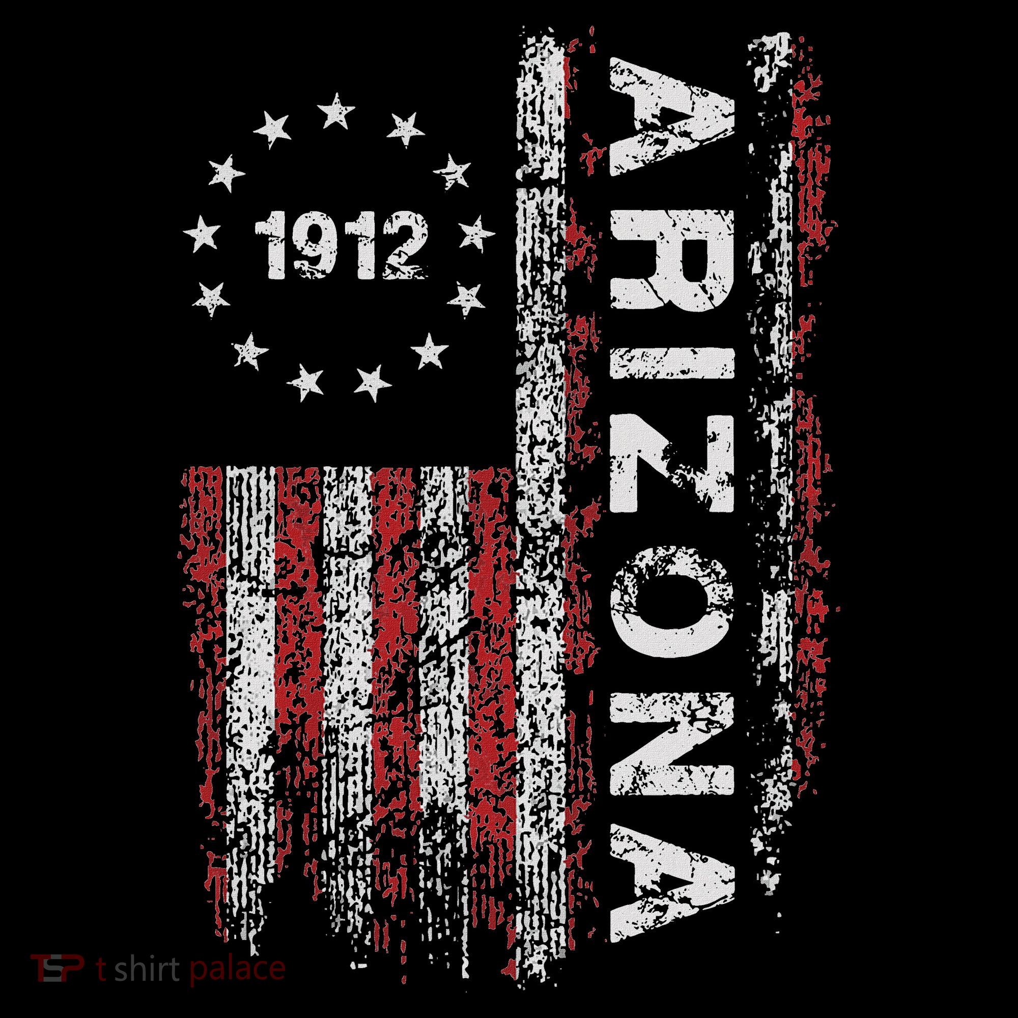 Arizona State Us Flag Vintage T-Shirt