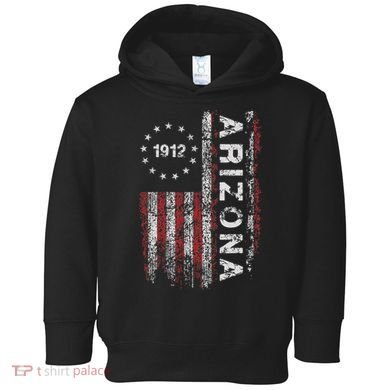 Arizona State Us Flag Vintage Toddler Hoodie