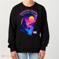 American Samoa Vaporwave Retro Sunset National Park Women's Sweatshirt thumb 0