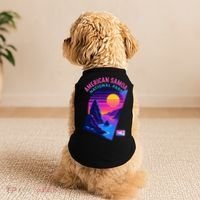American Samoa Vaporwave Retro Sunset National Park Doggie Tank thumb 2
