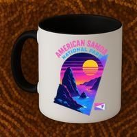 American Samoa Vaporwave Retro Sunset National Park Coffee Mug thumb 2
