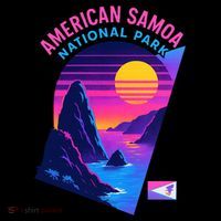 American Samoa Vaporwave Retro Sunset National Park Coffee Mug thumb 5