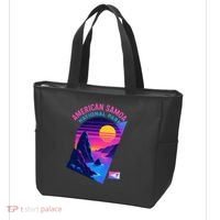 American Samoa Vaporwave Retro Sunset National Park Tote Bag thumb 3