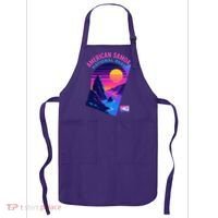 American Samoa Vaporwave Retro Sunset National Park Apron thumb 0