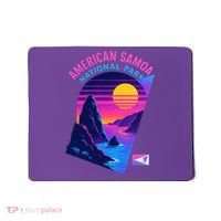 American Samoa Vaporwave Retro Sunset National Park Mousepad thumb 0