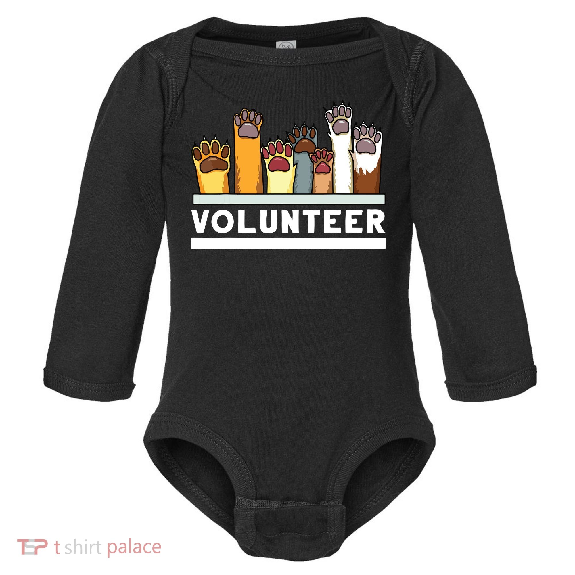 Animal Shelter Volunteer For Dog Rescue Supporter Baby Long Sleeve Bodysuit