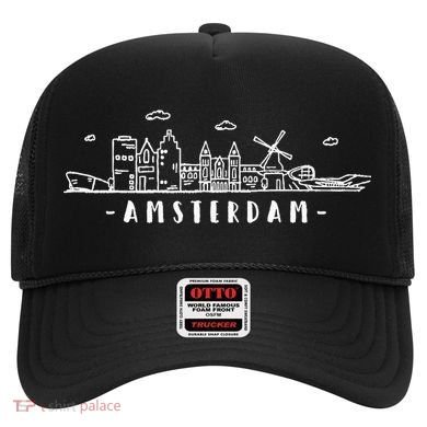 Amsterdam Skyline Vintage Netherlands Holland Souvenir Hat