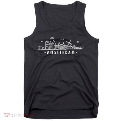 Amsterdam Skyline Vintage Netherlands Holland Souvenir Tank Top