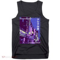 Aesthetic Style Vaporwave Japan 80s 90s Tokyo Osaka street Tank Top thumb 0