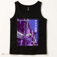 Aesthetic Style Vaporwave Japan 80s 90s Tokyo Osaka street Tank Top thumb 2