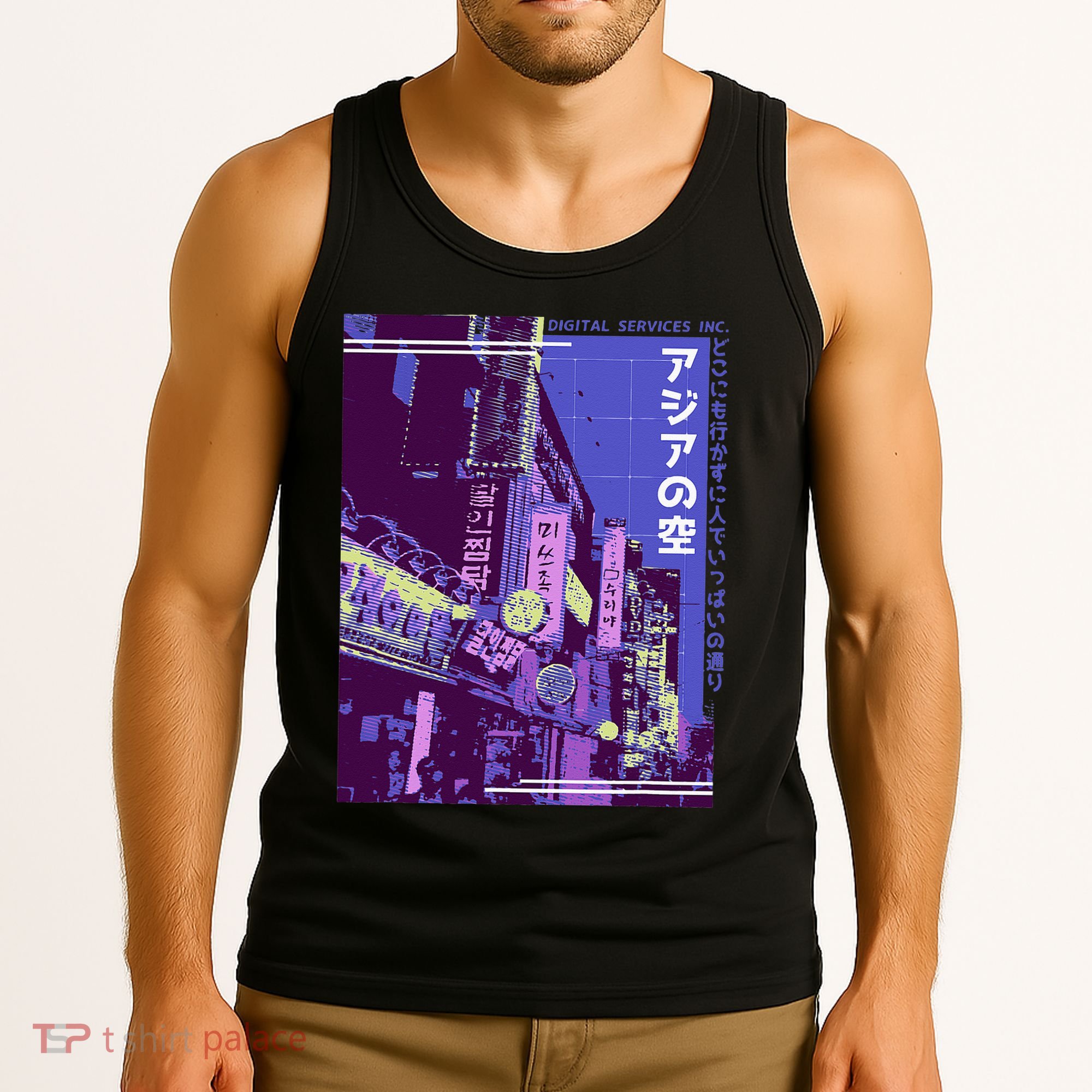 Aesthetic Style Vaporwave Japan 80s 90s Tokyo Osaka street Tank Top