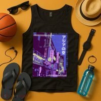 Aesthetic Style Vaporwave Japan 80s 90s Tokyo Osaka street Tank Top thumb 4