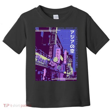 Aesthetic Style Vaporwave Japan 80s 90s Tokyo Osaka street Toddler T-Shirt