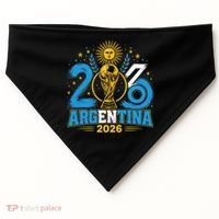 Argentina Soccer World 2026 Championship Celebration USA-Made Doggie Bandana thumb 0